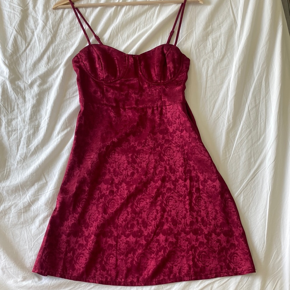 Princess Polly Diva mini dress Deep Red size 2